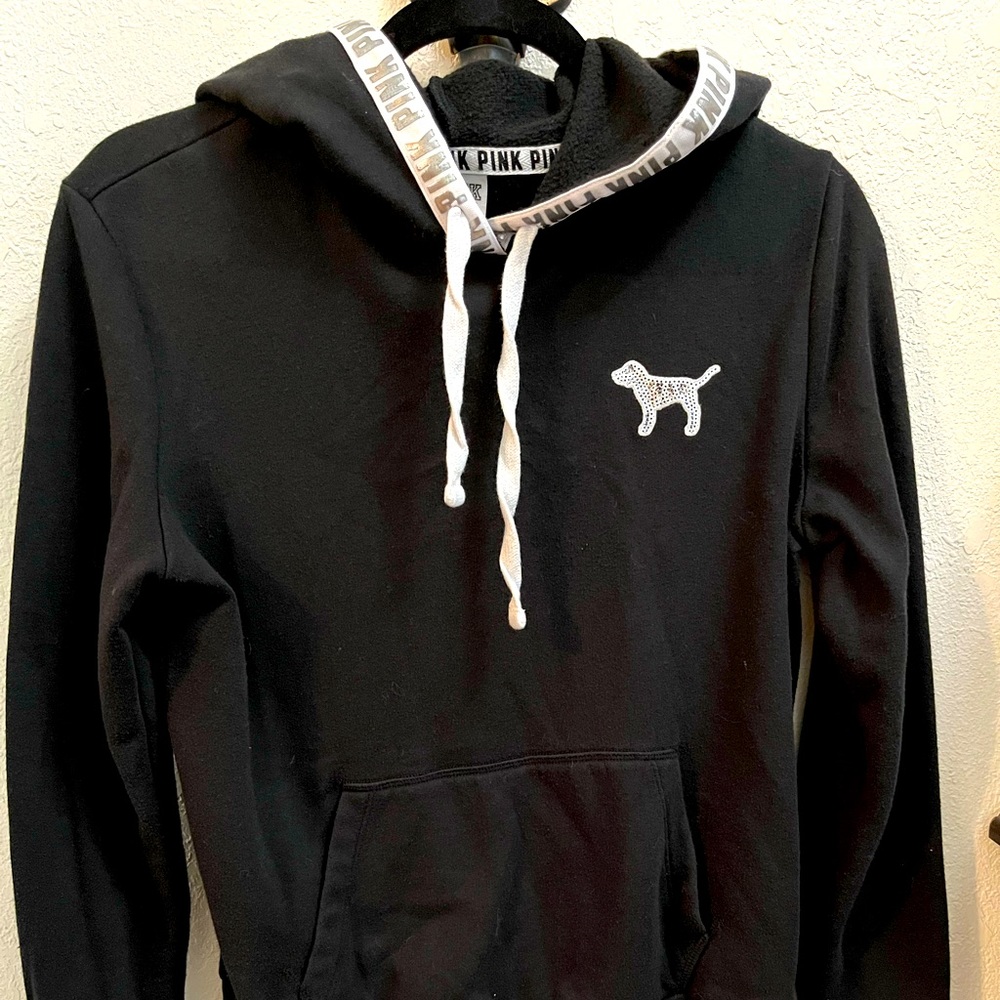 Pink hooded sweatshirt